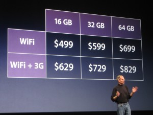 ipad pricing table