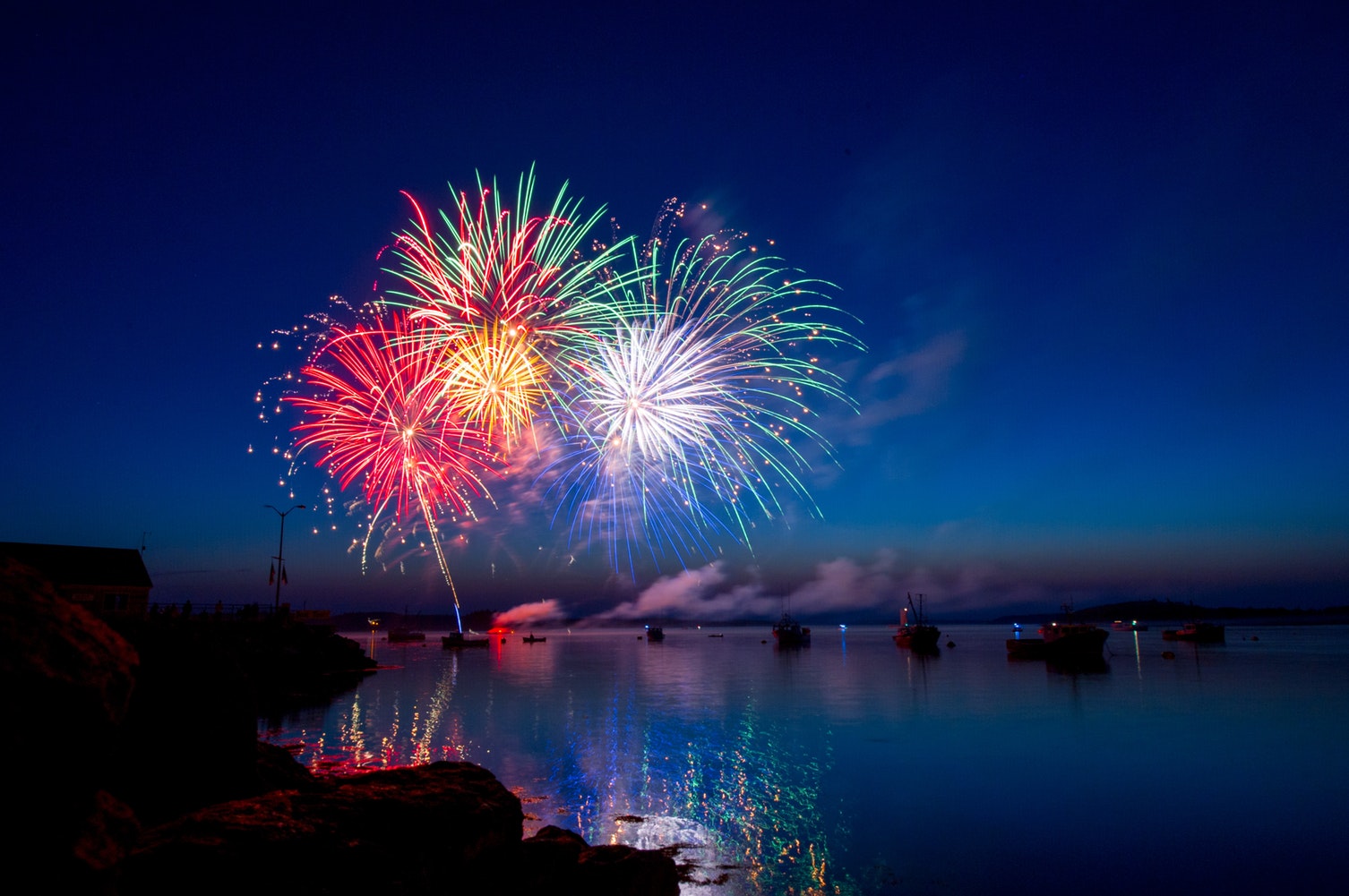fireworks photography at night